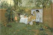 William Merritt Chase The Open-Air Breakfast oil painting reproduction